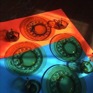Vintage Indian Glass Co. snack plates